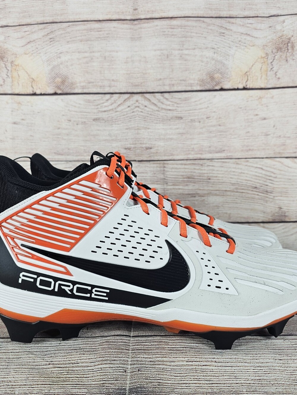 Nike Force Savage Pro 3 Men's Size 16 wht/org Lineman Football Cleats DA5453-106
